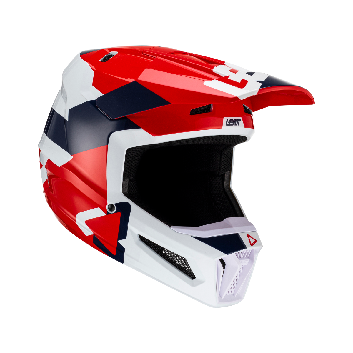 Casco rojo y outlet blanco